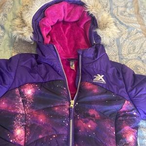 Girls purple space coat